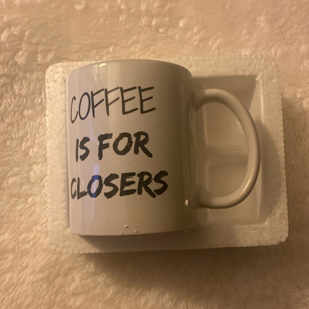 New in packaging- coffee is for closers mug